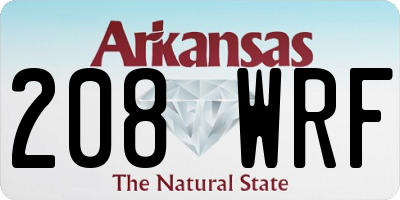 AR license plate 208WRF