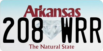 AR license plate 208WRR