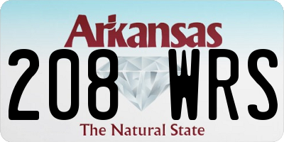 AR license plate 208WRS
