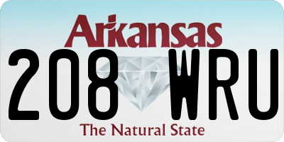 AR license plate 208WRU