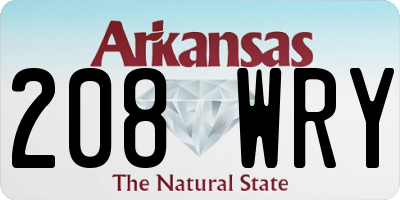 AR license plate 208WRY