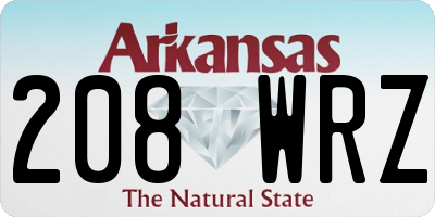 AR license plate 208WRZ