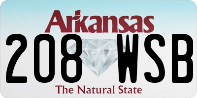 AR license plate 208WSB