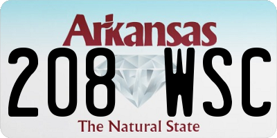 AR license plate 208WSC
