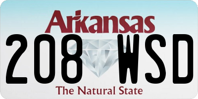 AR license plate 208WSD