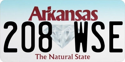 AR license plate 208WSE