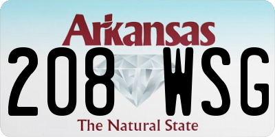 AR license plate 208WSG