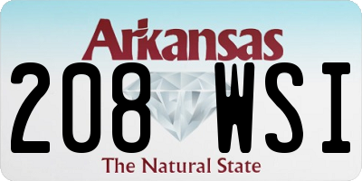 AR license plate 208WSI