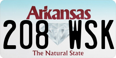 AR license plate 208WSK