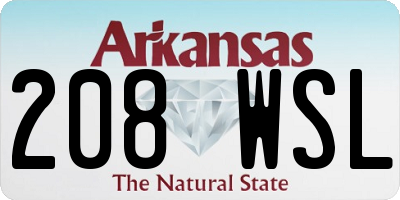 AR license plate 208WSL