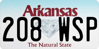 AR license plate 208WSP