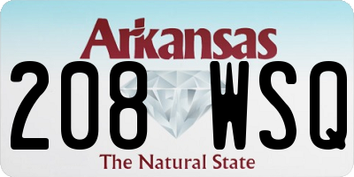 AR license plate 208WSQ