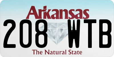 AR license plate 208WTB