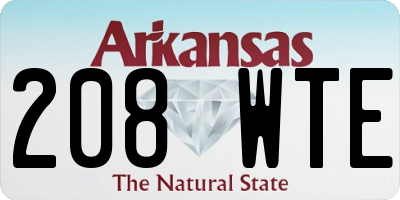 AR license plate 208WTE