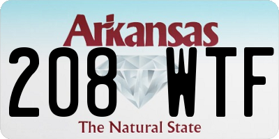 AR license plate 208WTF