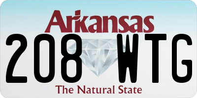 AR license plate 208WTG