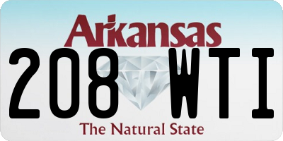 AR license plate 208WTI