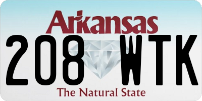 AR license plate 208WTK