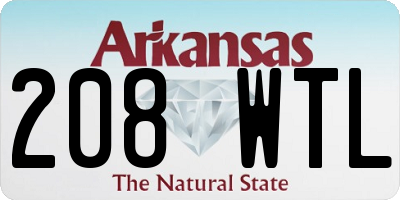 AR license plate 208WTL