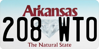 AR license plate 208WTO