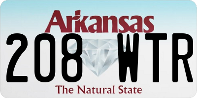 AR license plate 208WTR