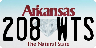 AR license plate 208WTS