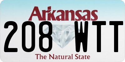 AR license plate 208WTT