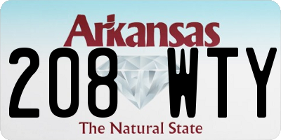 AR license plate 208WTY