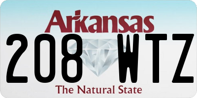 AR license plate 208WTZ
