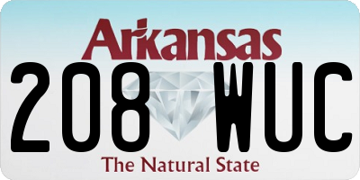AR license plate 208WUC