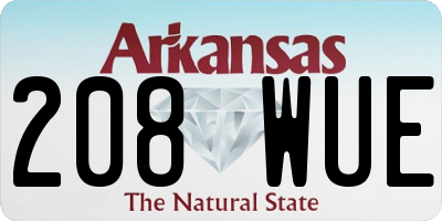 AR license plate 208WUE