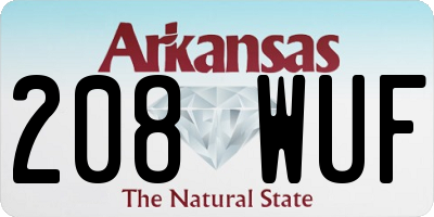 AR license plate 208WUF