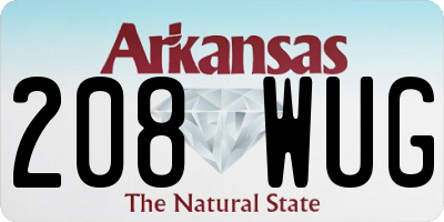 AR license plate 208WUG