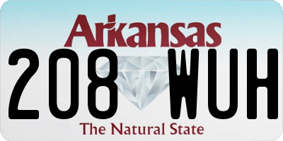 AR license plate 208WUH