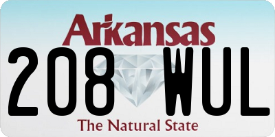 AR license plate 208WUL