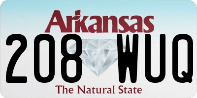 AR license plate 208WUQ
