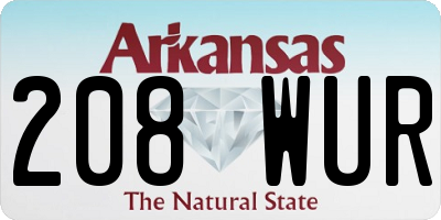 AR license plate 208WUR