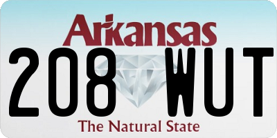 AR license plate 208WUT