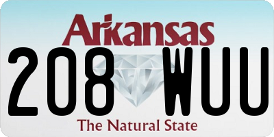 AR license plate 208WUU