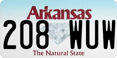 AR license plate 208WUW