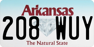 AR license plate 208WUY
