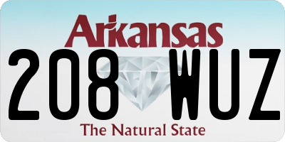 AR license plate 208WUZ