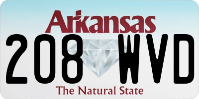AR license plate 208WVD