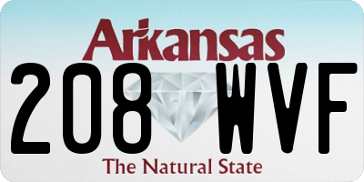 AR license plate 208WVF