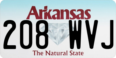 AR license plate 208WVJ