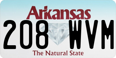 AR license plate 208WVM