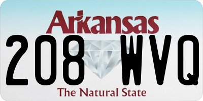 AR license plate 208WVQ