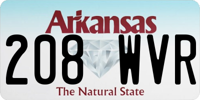 AR license plate 208WVR