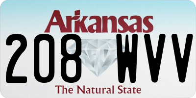 AR license plate 208WVV