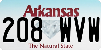AR license plate 208WVW